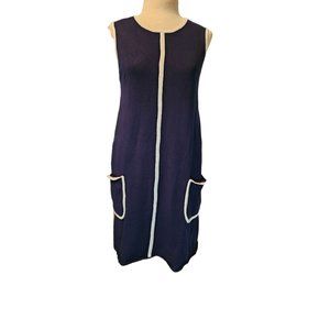 Tommy Hilfiger Knit shift dress size Large‎ blue Nautical sleeveless